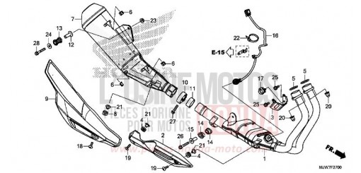 SILENCIEUX D'ECHAPPEMENT CB500FAJ de 2018